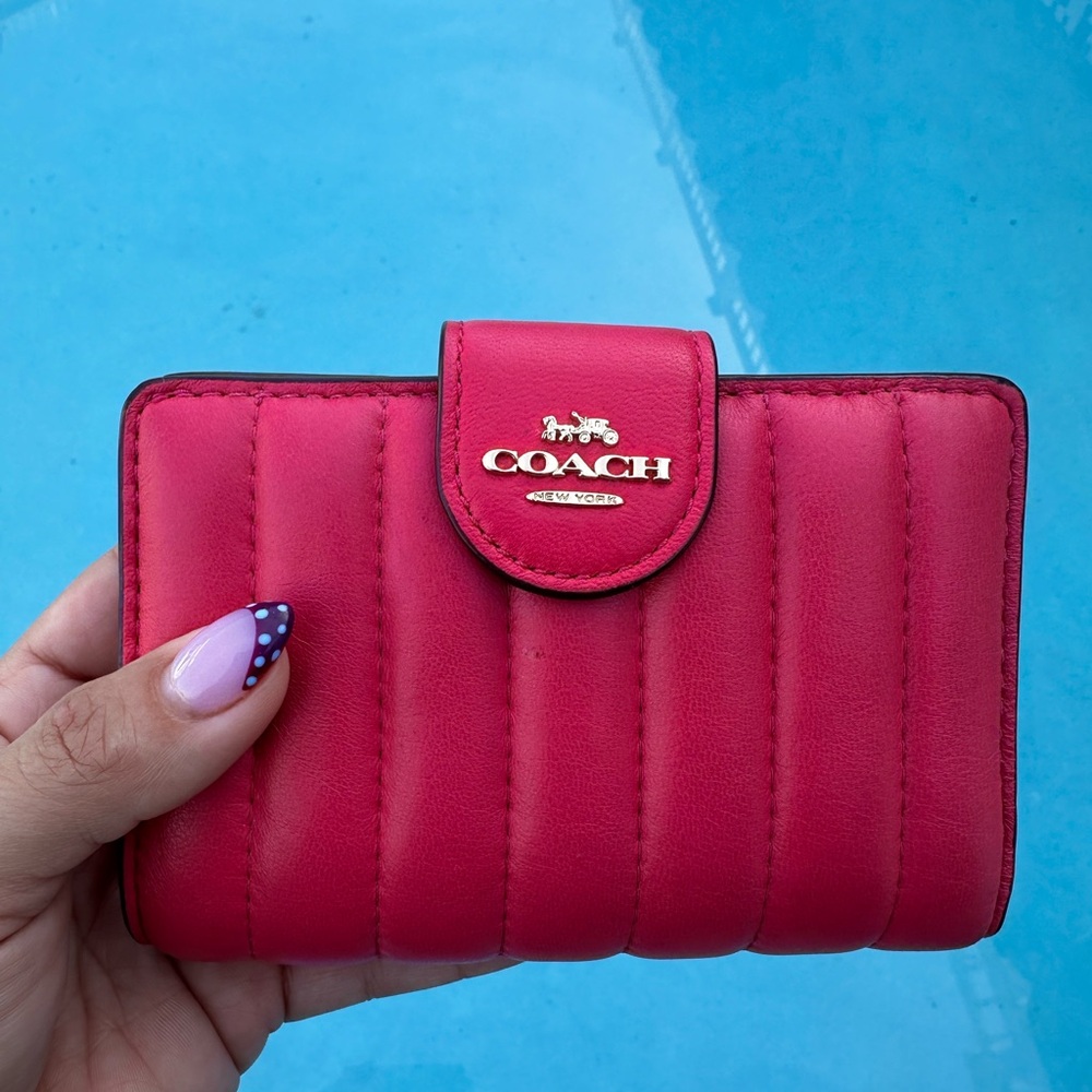 COACH Medium Corner Zip Wallet With Quilting